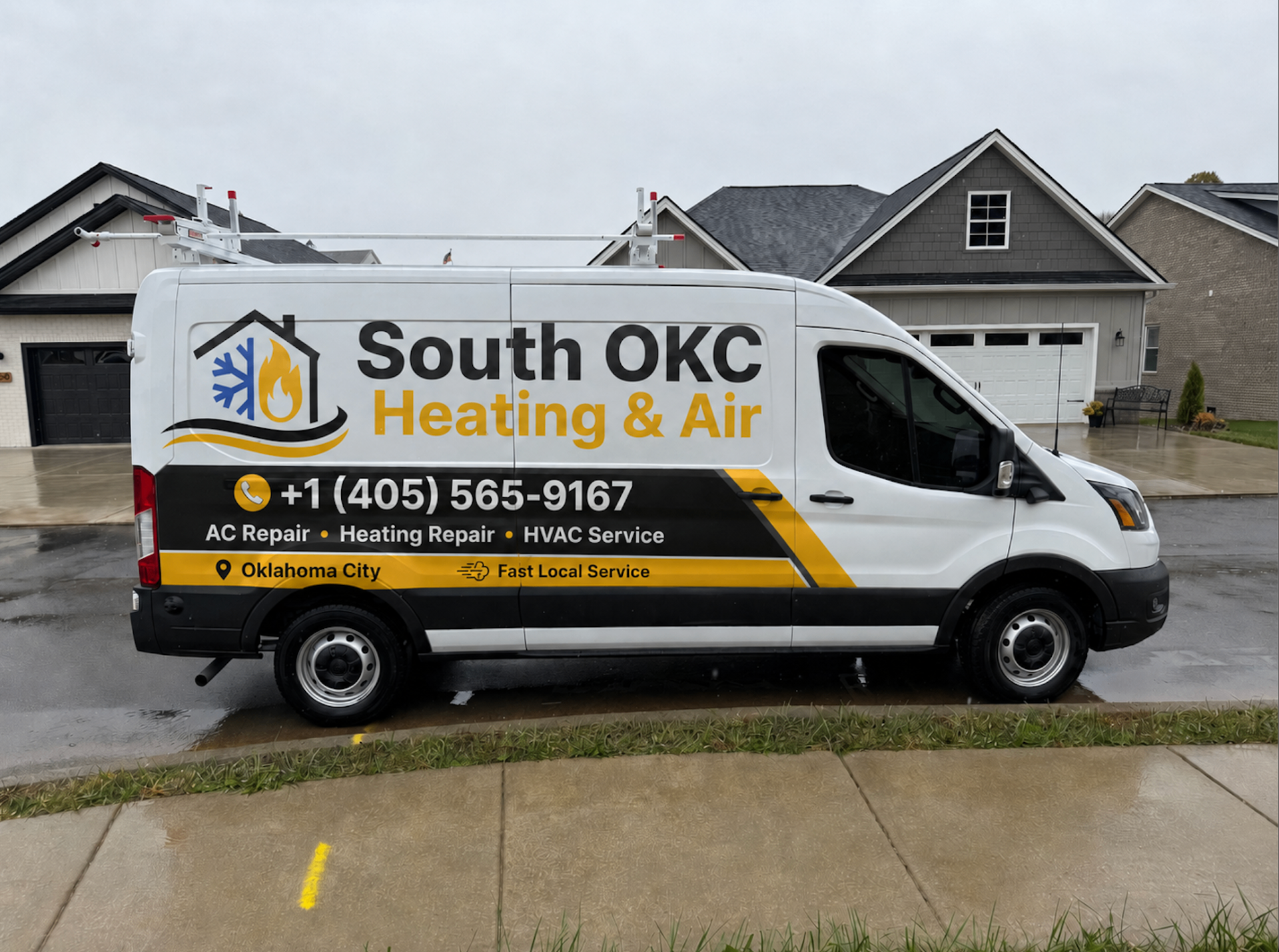 South OKC Heating & Air service van in Oklahoma City
